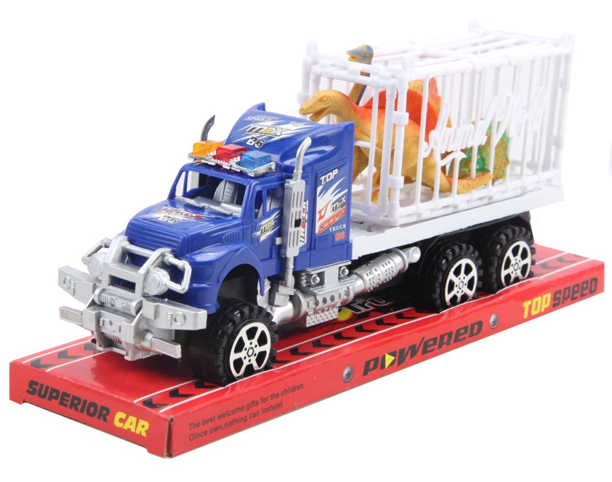 Inerciālais kravas auto ar dinozauriem